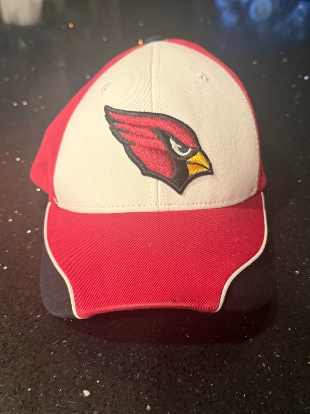 NFL Arizona Cardinals Red & White Baseball Cap with Embroidered Cardinal Logo